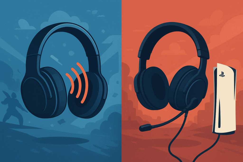 PS5 headset draadloos vs bedraad